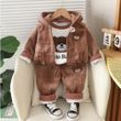 Костюм-трійка теплий Bule Baby коричневий, 80 см