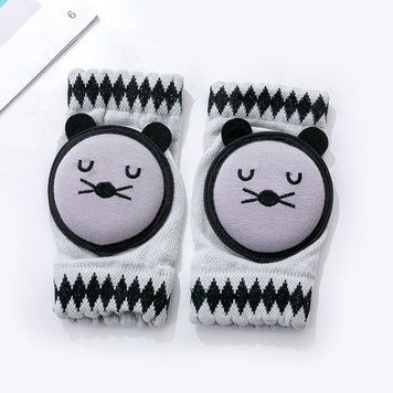 Наколінники дитячі Baby (Чорно-білий 0-3м) фото