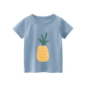 Футболка дитяча з принтом Fruits 27home (Голубий 90см) фото