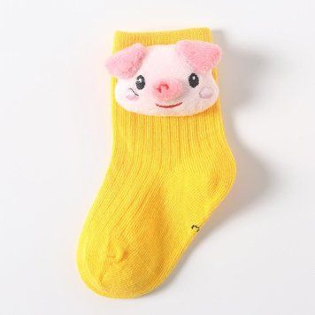 Шкарпетки дитячі з об"ємною нашивкою Baby (Желтый 4-7 лет) фото