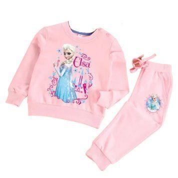 Костюм для дівчинки з принцесою Ельзою, рожевий 120см, 5 років фото