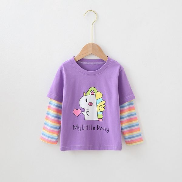 Кофта детская My Little Pony с цветными рукавами 110см Фиолетовый (10616а) фото