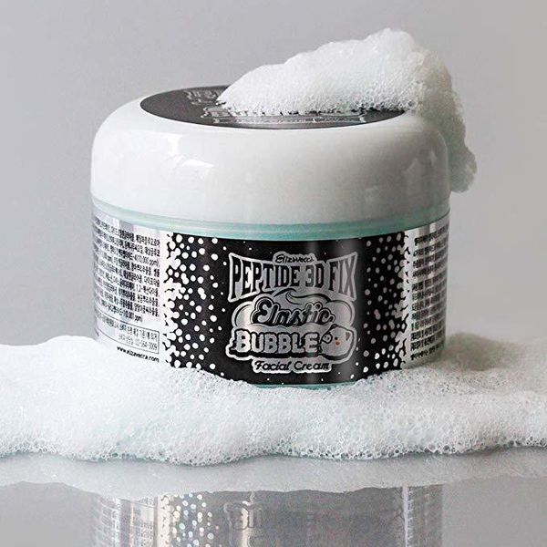 Омолоджувальний Бульбашковий Крем Для Обличчя Elizavecca Peptide 3d Fix Elastic Bubble Facial Cream, 100 г фото