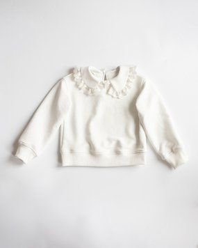 Свитшот Мия с ажурным воротничком Alwair Kids Белый 170см 81063 фото