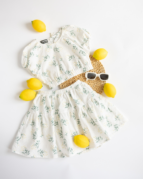 Костюм для дівчинки літній Blossom Alwair Kids Білий 110см 81091 фото