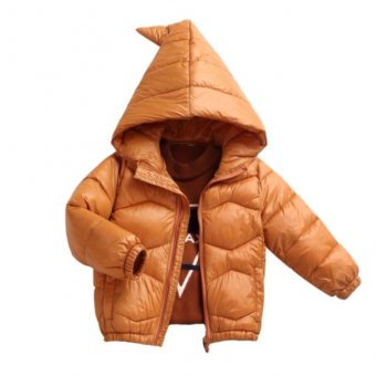 Куртка дитяча з оригінальним капюшоном 90см Коричневий (О1584) фото