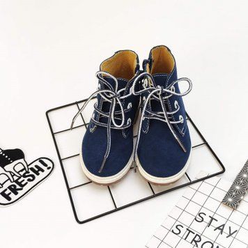 Замшеві черевики Синій 22 1370 фото