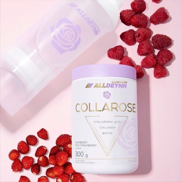 Колаген Малина та суниця AllNutrition AllDeynn CollaRose Raspberry & Wild Strawberry, 300 гр фото