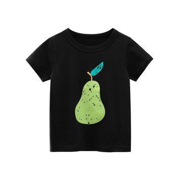 Футболка дитяча з принтом Fruits 27home (Чорний 130см) фото