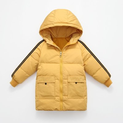 Куртка дитяча з смужками на рукаві 110см Жовтий (9684) фото
