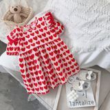 Платье детское с принтом Red Hearts (Красно-белый 100см) фото