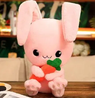 Іграшка дитяча м'яка NiceRabbit (Рожевий, 35 см) фото