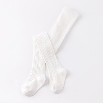 Колготи дитячі однотонні теплі Lemonsox (Білий 5-7 років) фото