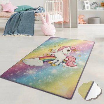 Килим дитячий безворсовий Chilai Home Unicorn Єдиноріг фото