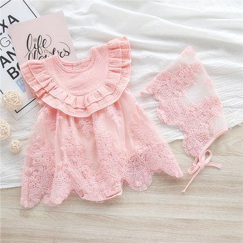 Боди детское муслиновое с шапочкой (Розовый 66 см) фото