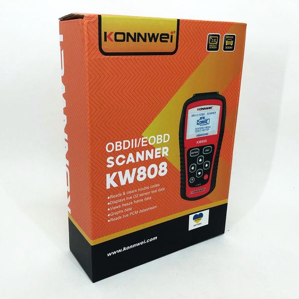 Автомобільний діагностичний сканер Konnwei KW808 OBD II/EOBD фото