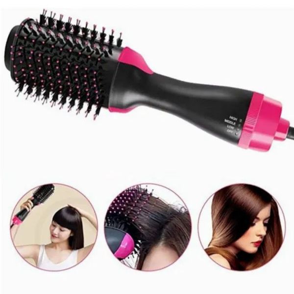 Фен Щітка гребінець 3в1 One step Hair Dryer 1000 Вт 3 режими випрямляч для укладання волосся стайлер з функцією іонізації фото