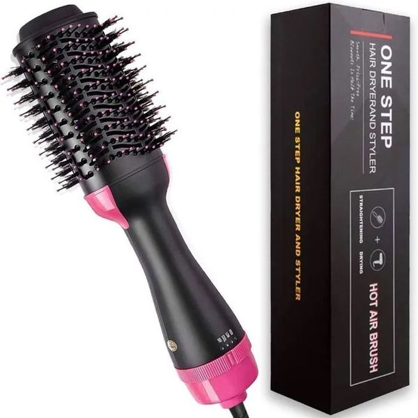 Фен Щітка гребінець 3в1 One step Hair Dryer 1000 Вт 3 режими випрямляч для укладання волосся стайлер з функцією іонізації фото