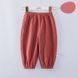 Штани дитячі муслінові однотонні Baby Basic (Бордовий 80см)
