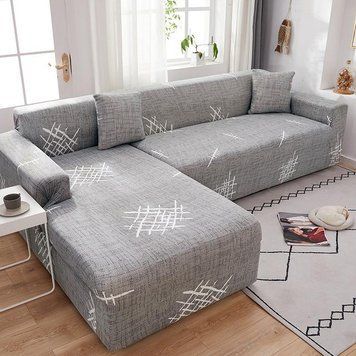 Набір чохлів на кутовий диван 3.2 Homytex Принт Біфлекс фото