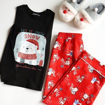 Лонгслив новогодний с медвежонком Alwair kids Черный 98-104 81042 фото