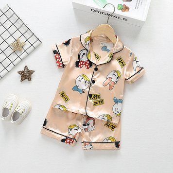 Пижама детская с красочными рисунками XBR Kids (Светло-коричневый 90см) фото