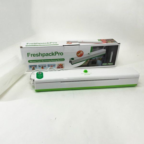 Вакууматор Freshpack Pro вакуумний пакувальник їжі, побутової. Колір зелений фото