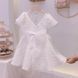 Платье детское с бантом Cute Baby (Белый 130см) фото