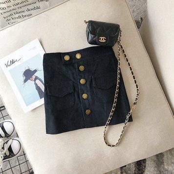 Юбка детская вельветовая Wear Jeans (Черный 100см) фото