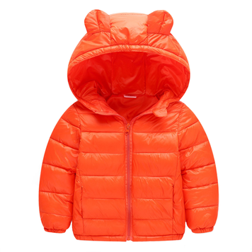 Куртка однотонна з вушками демісезон 110см Помаранчевий (323) фото