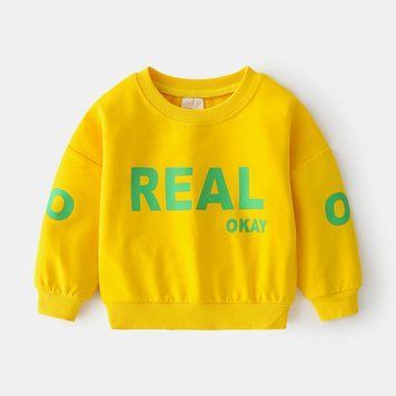 Світшот дитячий однотонний Real Okay (Жовтий 140см) фото