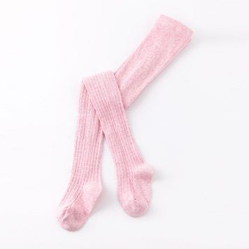 Колготи дитячі однотонні теплі Lemonsox (Рожевий 0-3 роки) фото