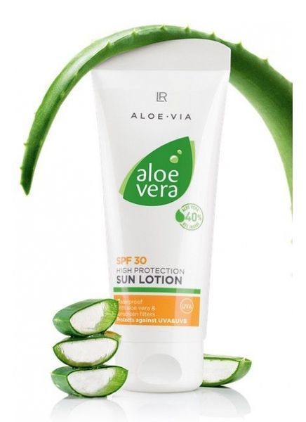 Сонцезахисний лосьйон для шкіри обличчя та тіла LR Aloe Vera Sun з ступенем захисту SPF30, 100 мл фото