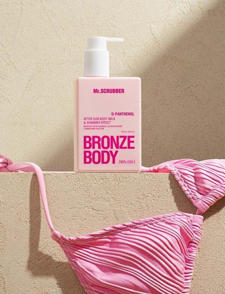 Молочко після засмаги Mr.SCRUBBER Bronze Body з D-пантенолом та шиммером фото