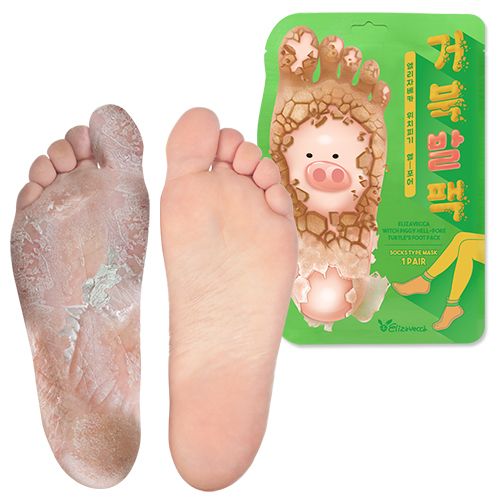 Отшелушивающая маска-носки для ног Elizavecca Witch Piggy Hell-Pore Turtles Foot Pack, 1 шт. фото