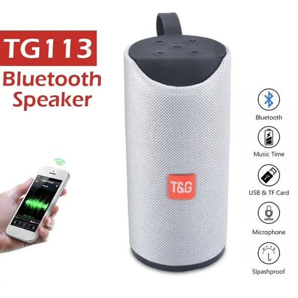 Колонка портативная bluetooth влагостойкая JBL TG-113 (аналог). Цвет: серый фото