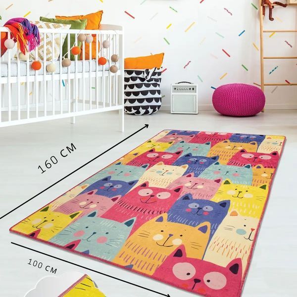 Килим дитячий Chilai Home Cats Різнокольовий Коти фото