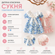 Дитяча класична сукня з бантиком і квіточками, 100 см, Рожевий 13207-100см-Рожевий фото 4