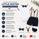 Костюм для малышей бодик и шорты Little Mister с подтяжками (Белый 90см) 7135-90см-Білий фото 4