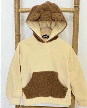 Кофта дитяча флісова ведмедик (Коричневий 110см) фото