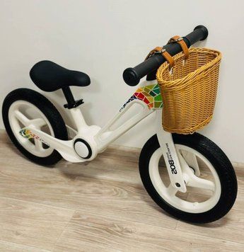 Біговел M8, 12" з кошиком білий фото