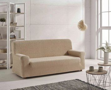 Чохол для дивана Zebra Textil Abril beige 3х місний 180х210 см фото
