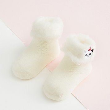 Шкарпетки дитячі теплі однотонні JC (Белый 1-3 года) фото