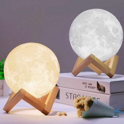 Нічник місяць, який світиться Moon Lamp 13 см фото