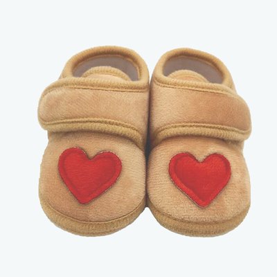 Дитячі шкарпетки з сердечками 11 10,5 см Коричневий (16098) фото