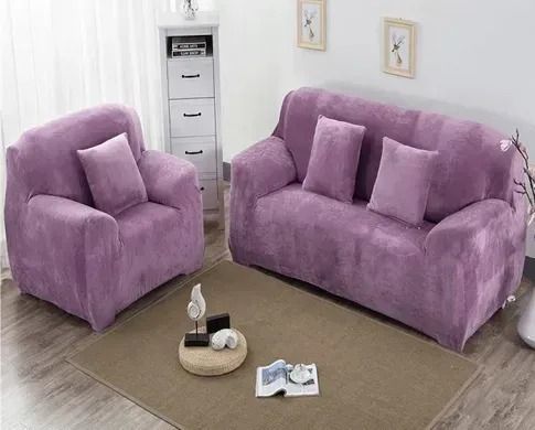 Чохол на диван + 2 крісла замша / мікрофібра Homytex фото