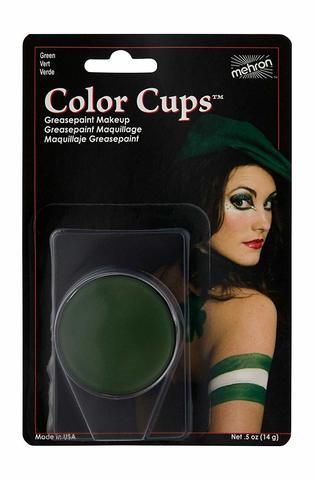 MEHRON Кремовая грим-палитра Color Cups Green Зеленый, 12 г фото