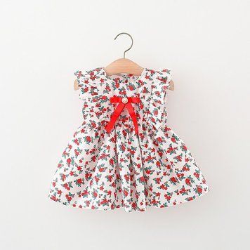 Сукня дитяча з бантиком Little Flower Baby (Червона 100см) фото
