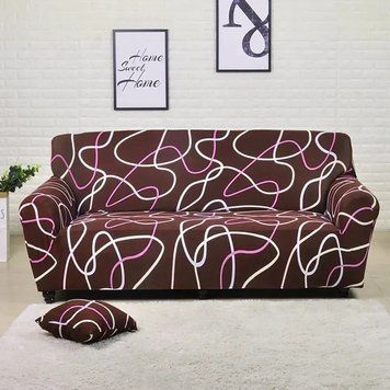 Чохол на тримісний диван еластичний Homytex принт Біфлекс фото