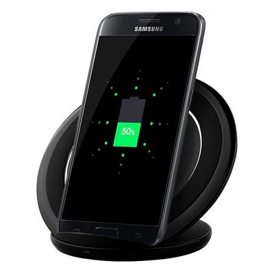 Швидке бездротове заряджання для телефону FAST CHARGE WIRELESS S7 бездротове зарядне. Колір: чорний фото